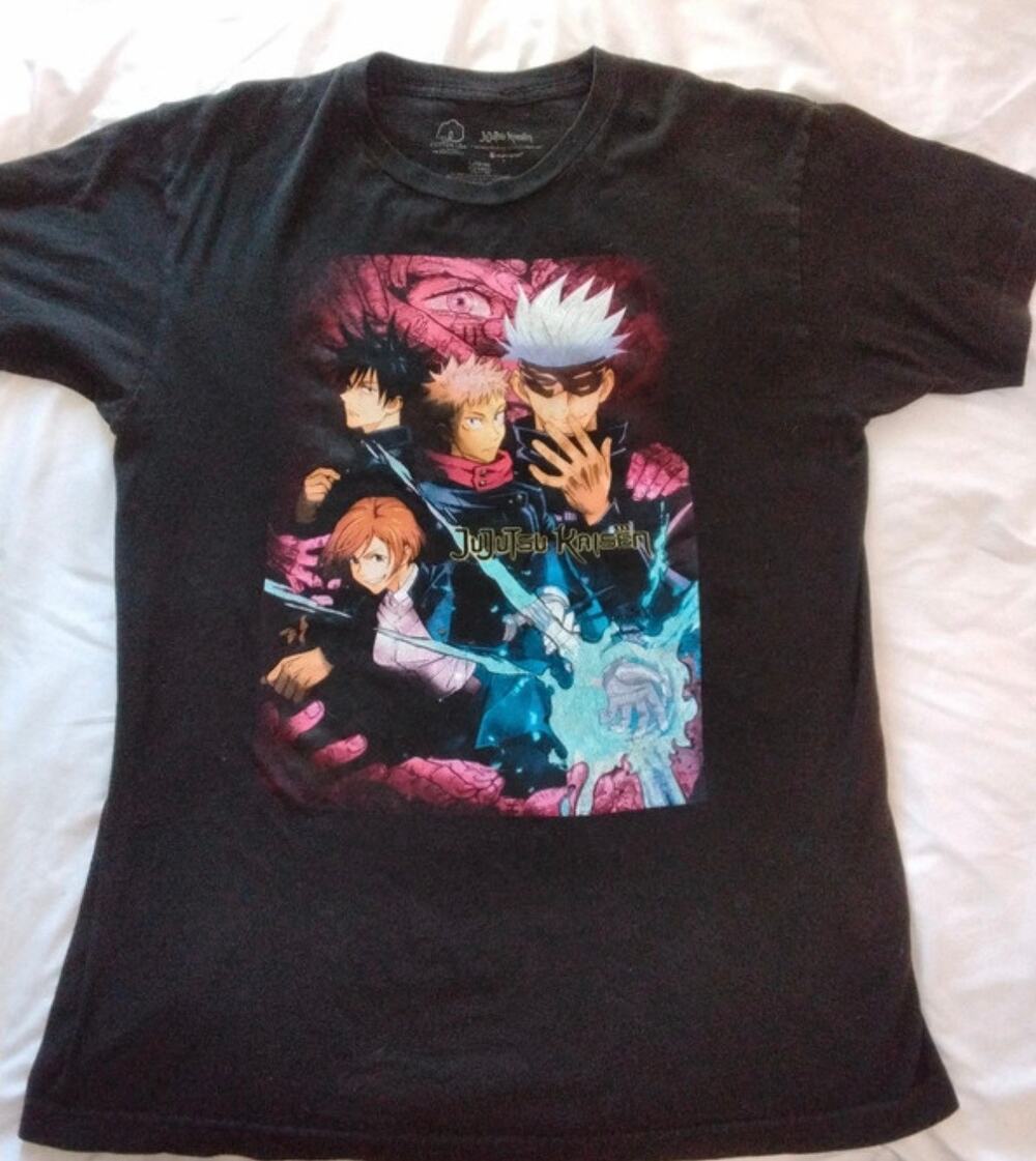 Jujutsu Kaisen x Crunchyroll Graphic T-Shirt Men’s Large Anime Black Tee